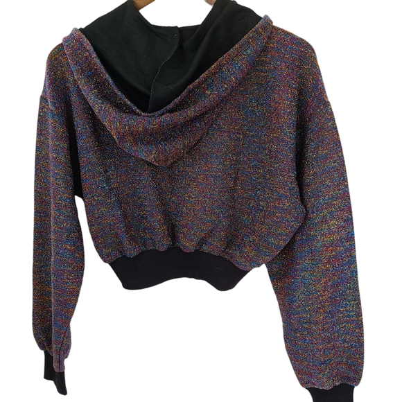 Wild Fable Metallic Hooded Long Sleeve Top XS - Picture 2 of 4